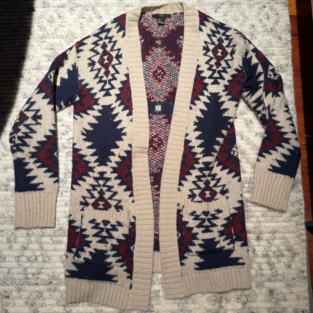 Forever 21 Aztec Sweater Small
